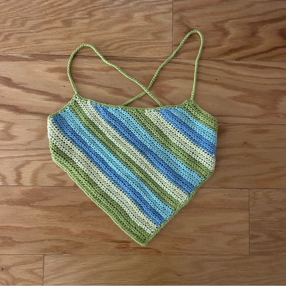 Peppermayo Multicolor Crochet Bandeau Top